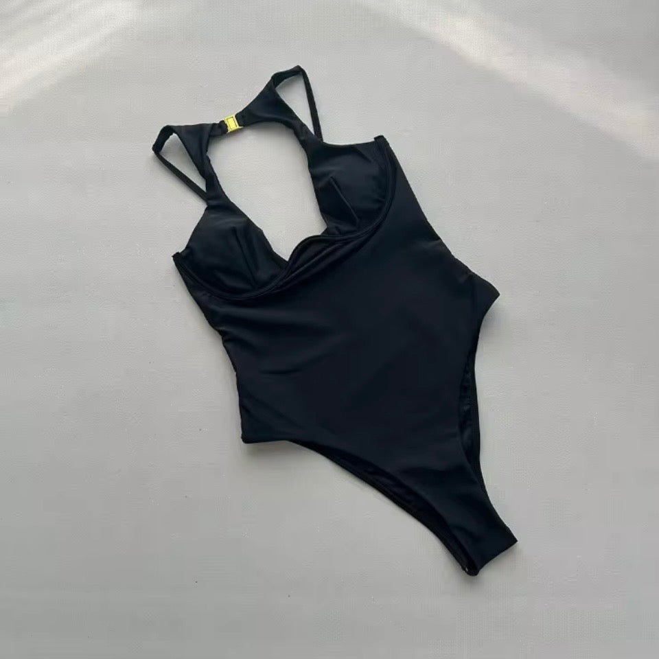 Pangea Underwire Swimwear
Open Back Sexy Women One Piece High Leg Swimsuit Monokini