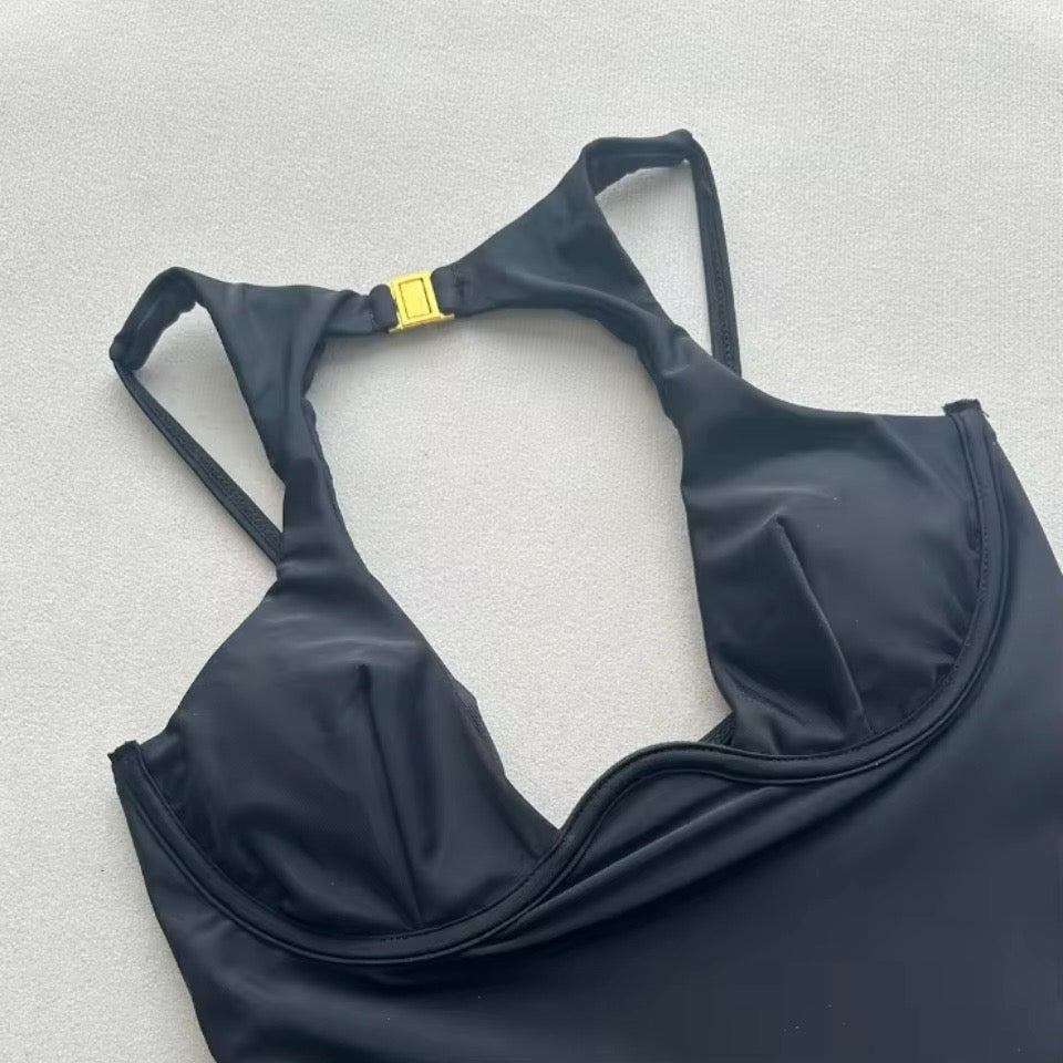 Pangea Underwire Swimwear
Open Back Sexy Women One Piece High Leg Swimsuit Monokini